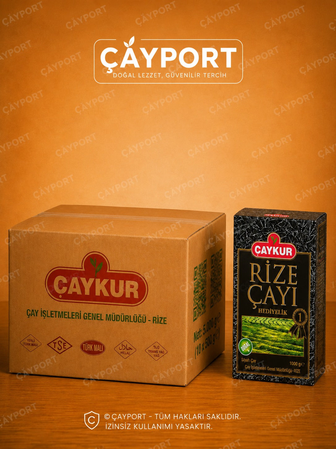 ÇAYKUR Rize Çayı Hediyelik Siyah Çay 500 Gr (15'li Koli)