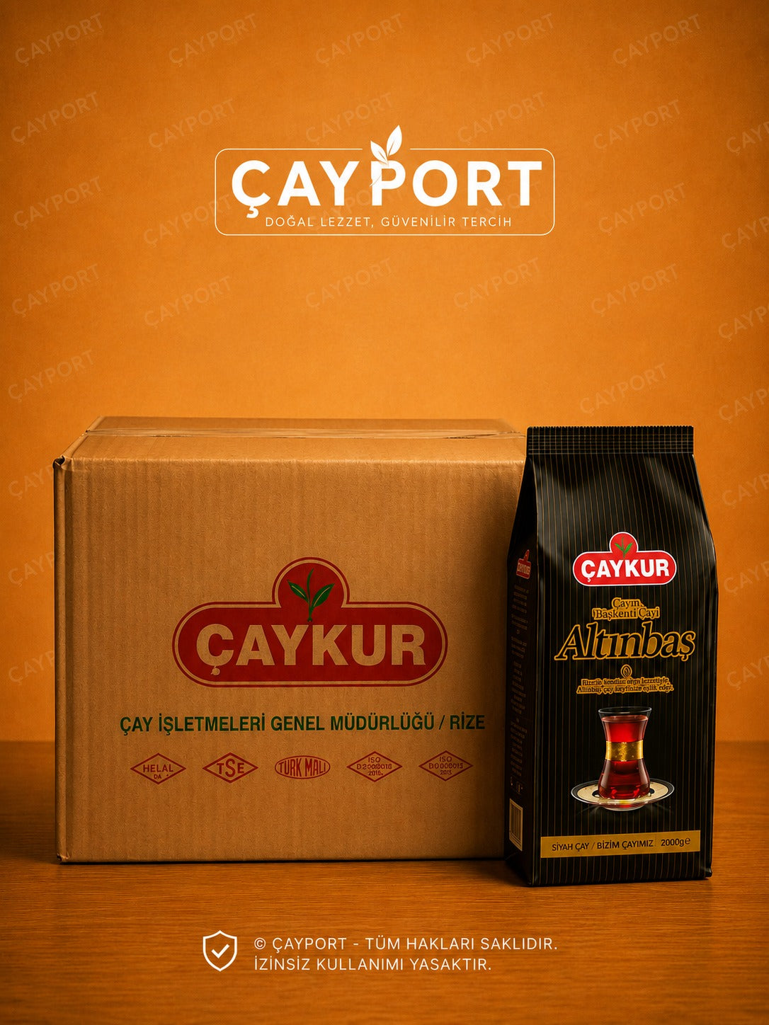 Çaykur Altınbaş Siyah Çay 6 x 2000 Gr Koli (12 Kg)