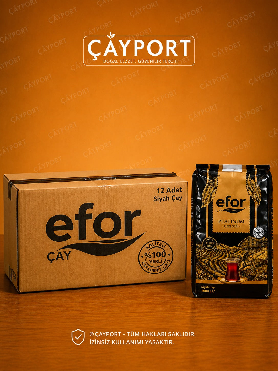 Efor Platinum Özel Seri Siyah Çay 1 Kg (12'li Koli)