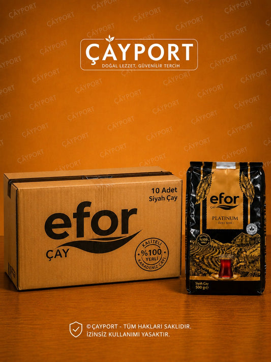 Efor Platinum Özel Seri Siyah Çay 500 Gr (10'lu Koli)