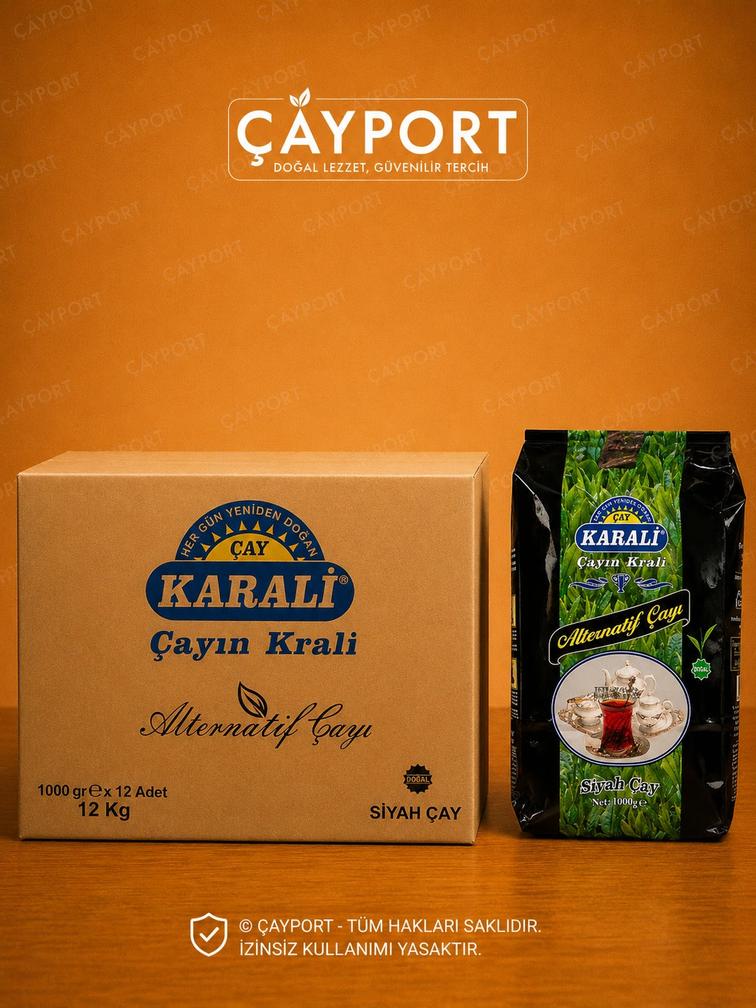 Karali Alternatif Siyah Çay 1 Kg (12'li Koli)