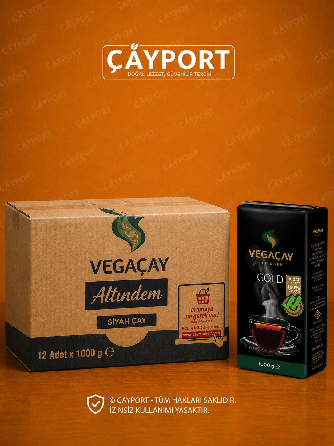 Vegaçay Altındem Gold Siyah Çay 1 Kg (12'li Koli)