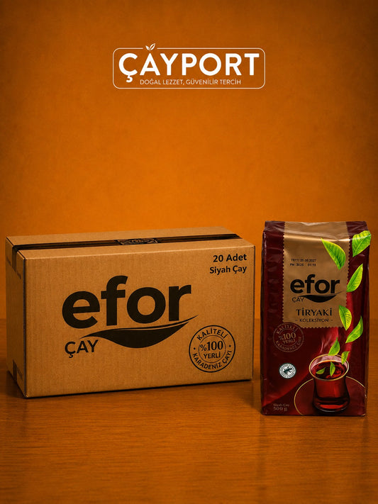 Efor Tiryaki Siyah Çay 500 gr x 20 Adet (10 kg)