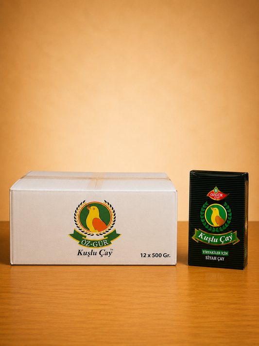 Özgür Çay Kuşlu Çay Siyah Çay 12 x 500 Gr Koli (6 Kg)
